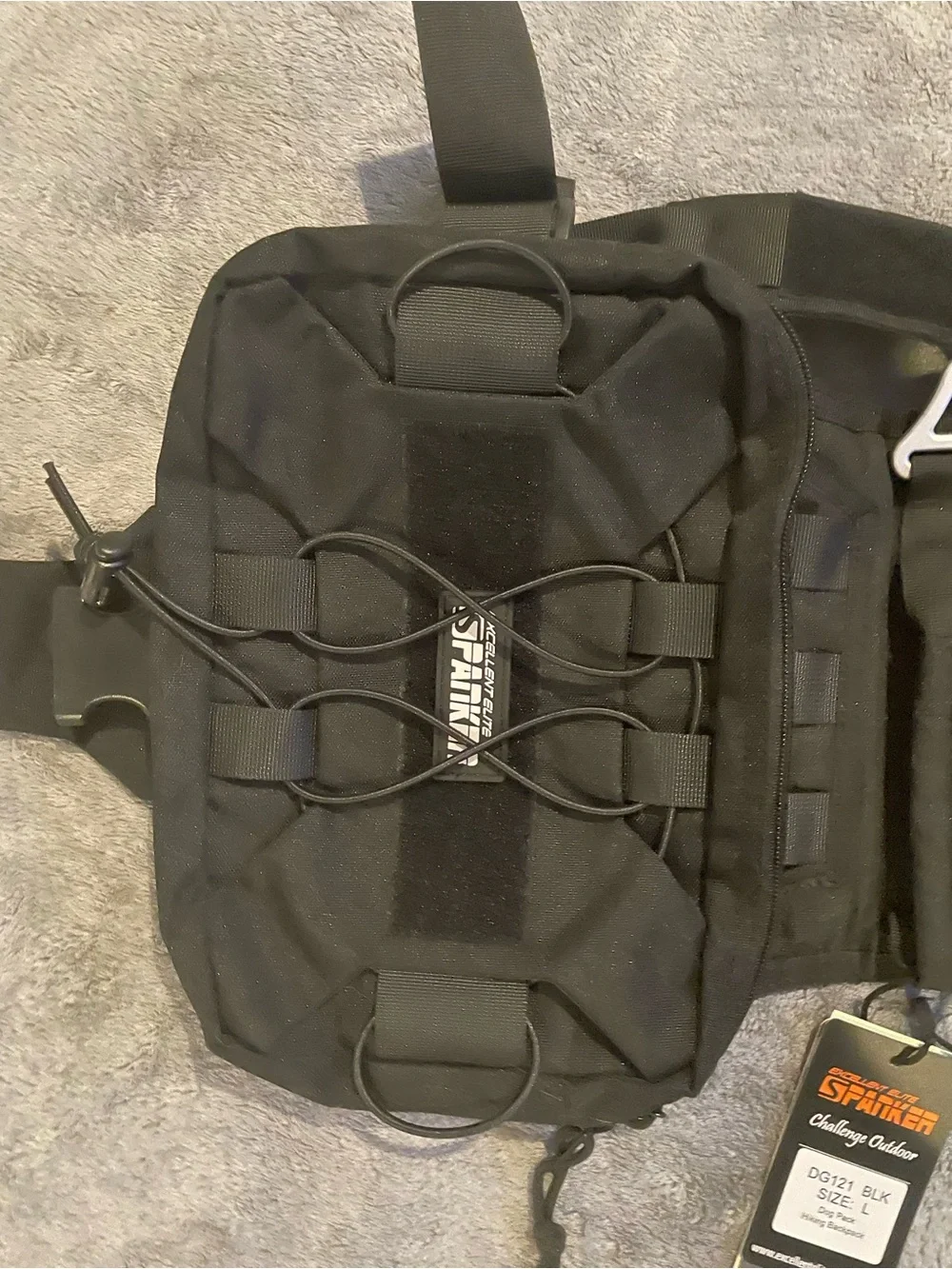 Excellent Elite Spanker Dog Pack Hiking Backpack for Large Dogs Black 2 Compart